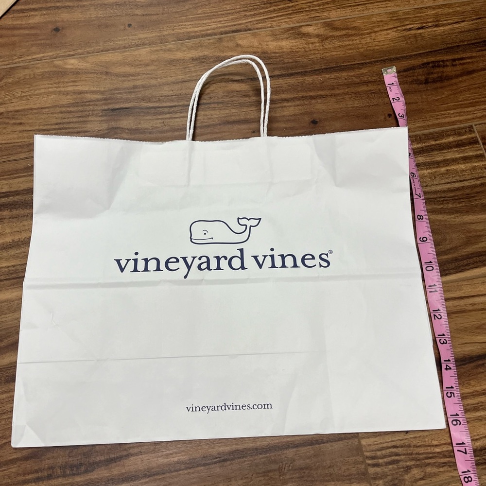 Vineyard Vines white paper shopping bag